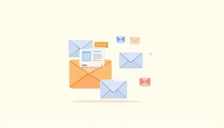 Illustration of an email inbox with new messages.